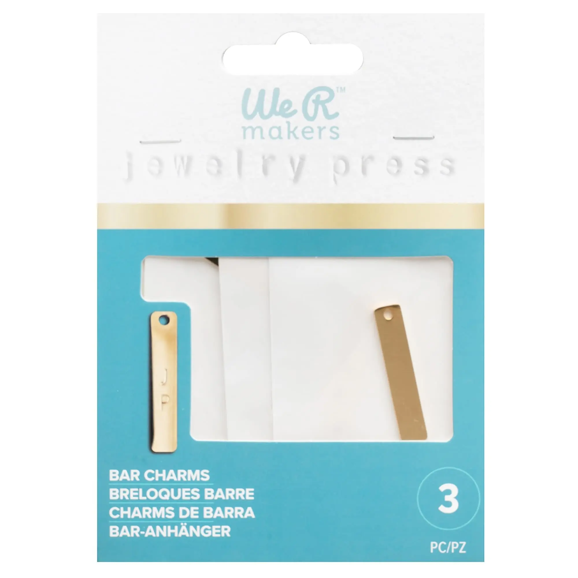 We R Makers – Jewelry Press Stainless Steel Bar Charms – 3 Pack