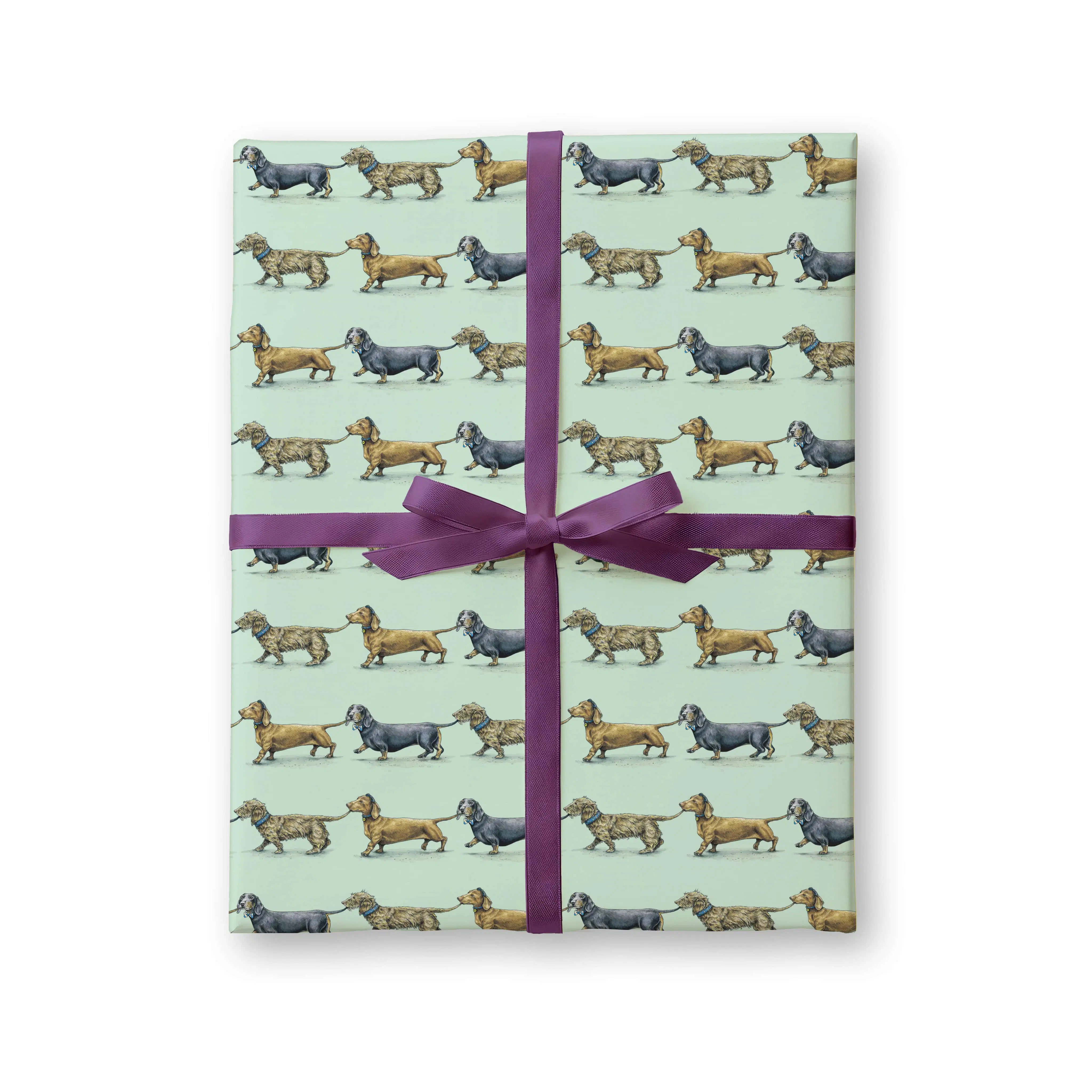 Geschenkpapier mit Dackelmotiv
