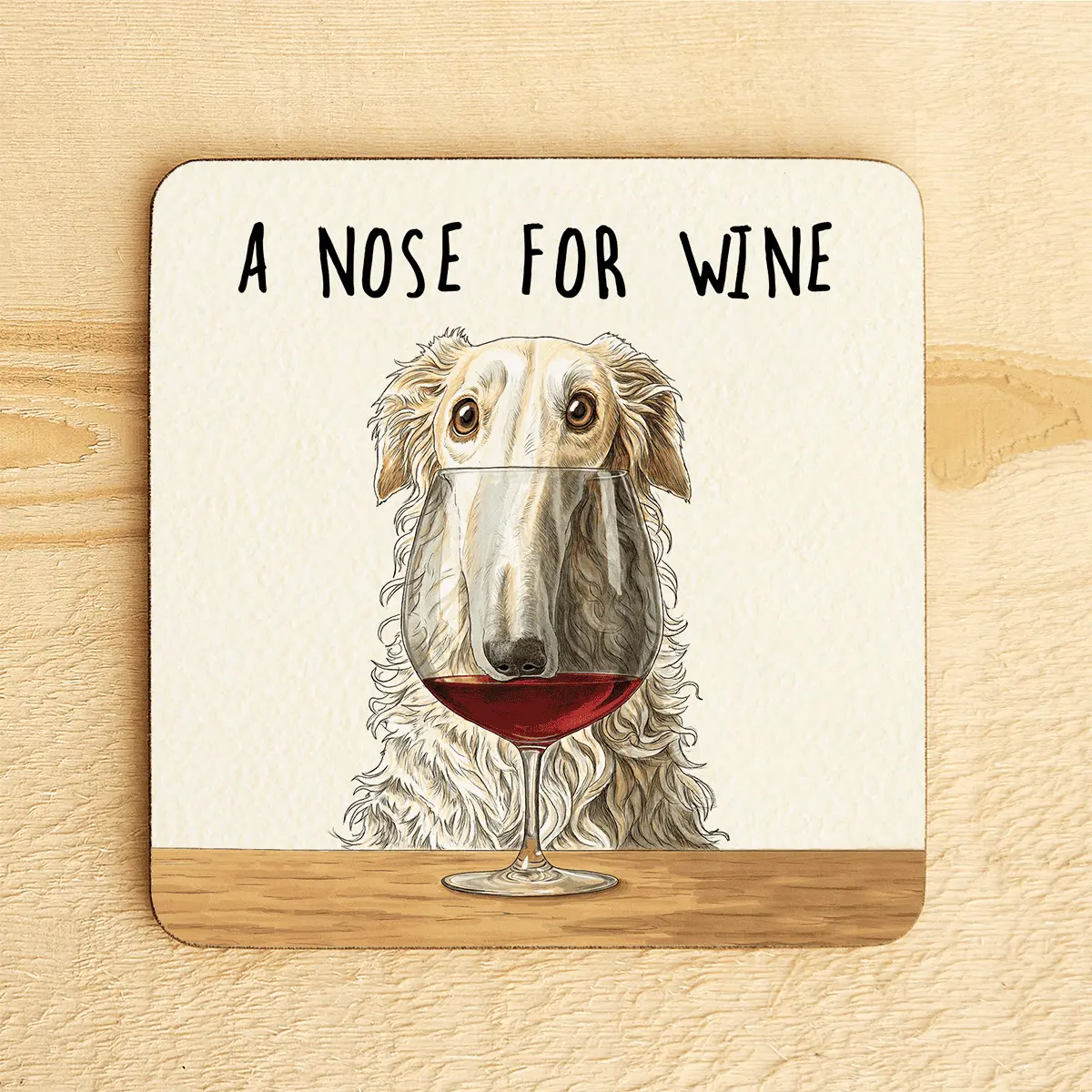 Weinuntersetzer mit Nase