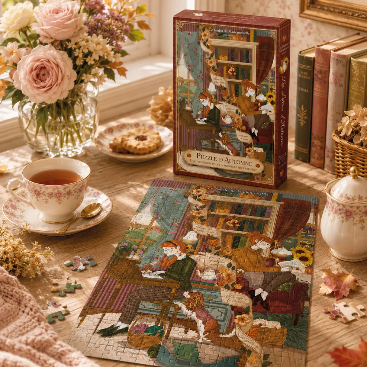 Illustrated 100-piece puzzle "Autumn Letters" - by Mademoiselle