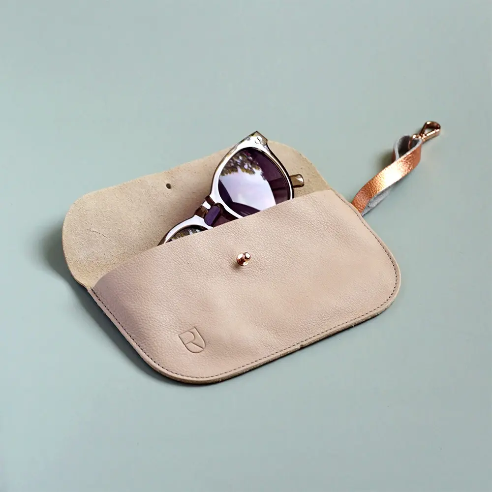 Custodia per occhiali in pelle - BIO nude