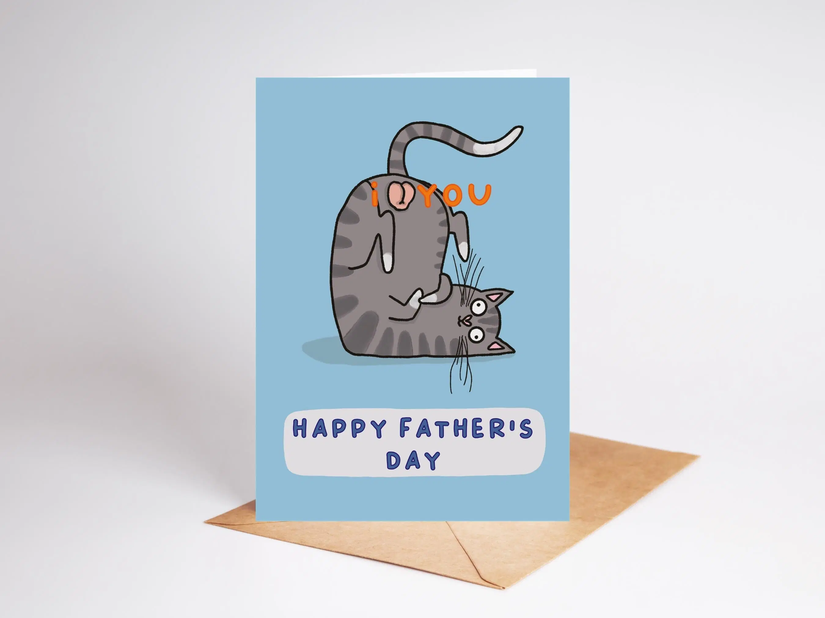 I Love You Cat Balls | Fathers Day Card From The Cat
