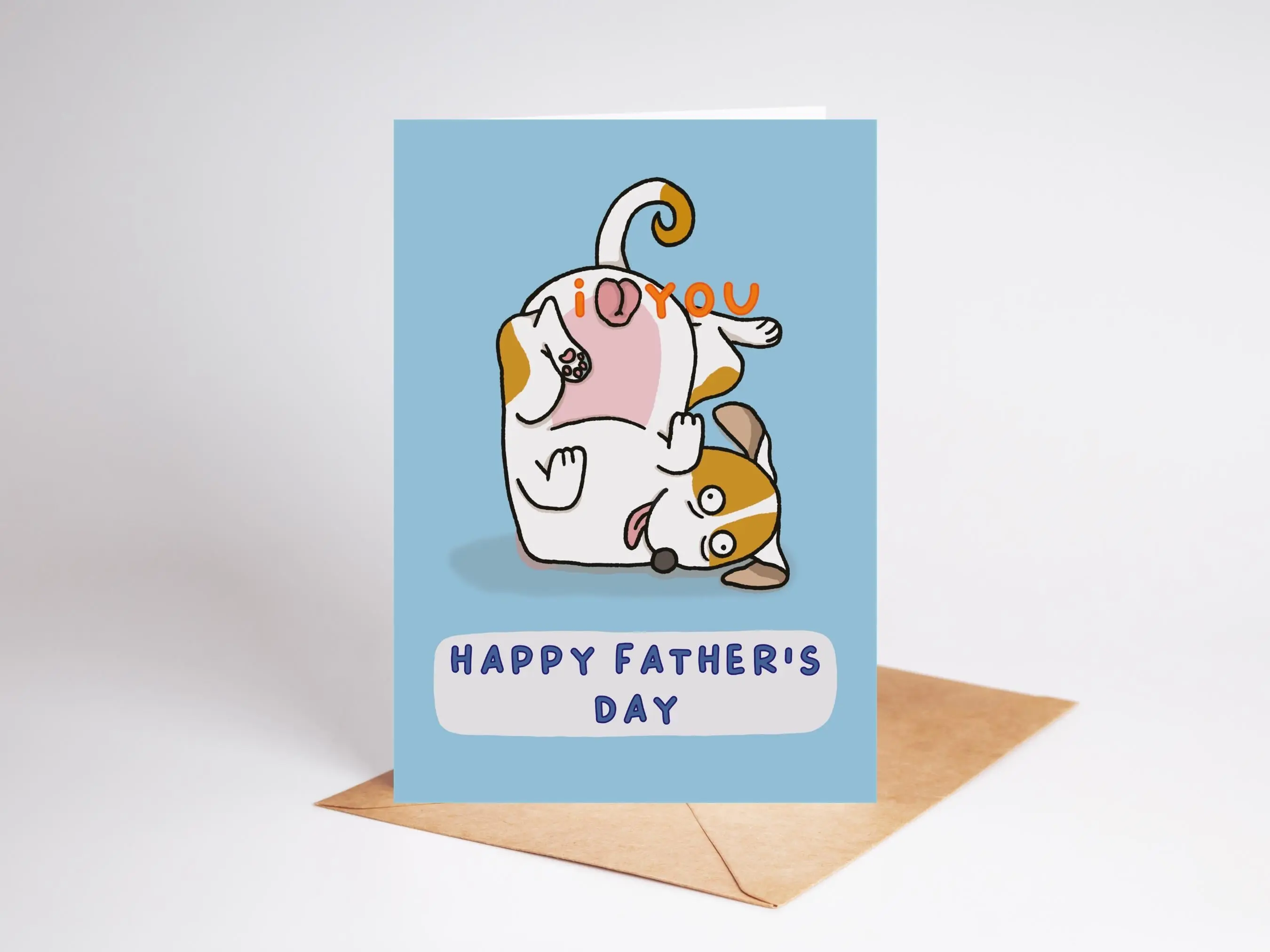 I Love You Dog Balls | Fathers Day Card From The Dog
