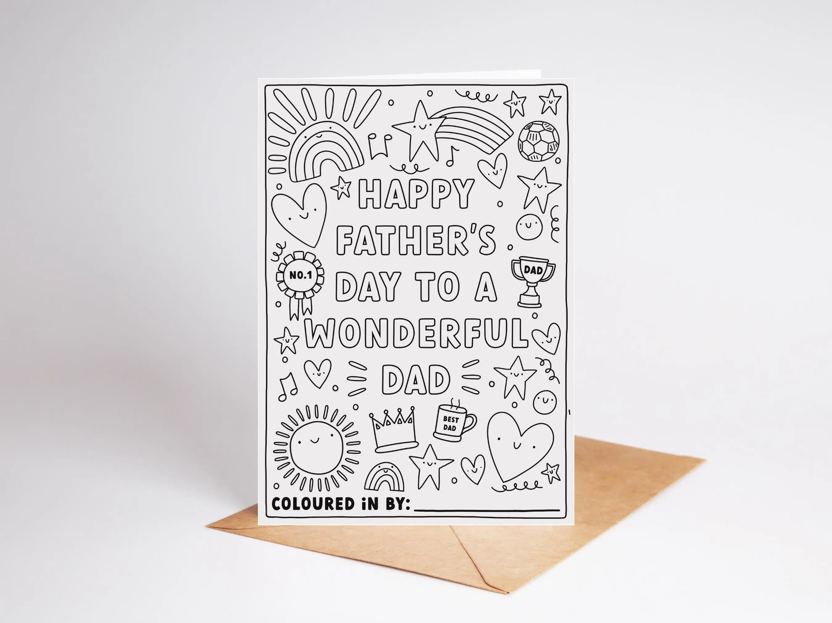 Colour-Your-Own Fathers Day Card | Dad