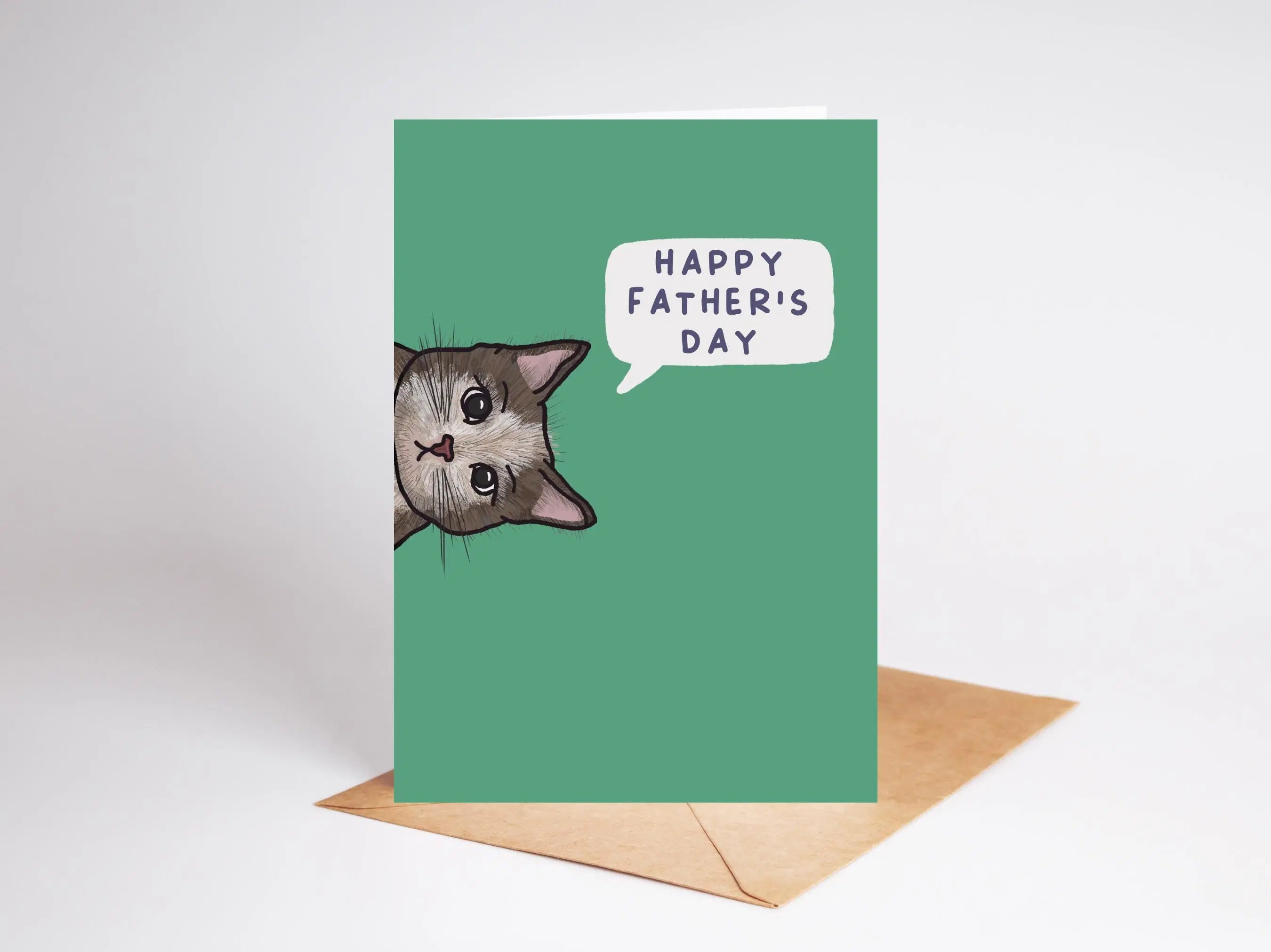 Peeking Cat | Father's Day Card