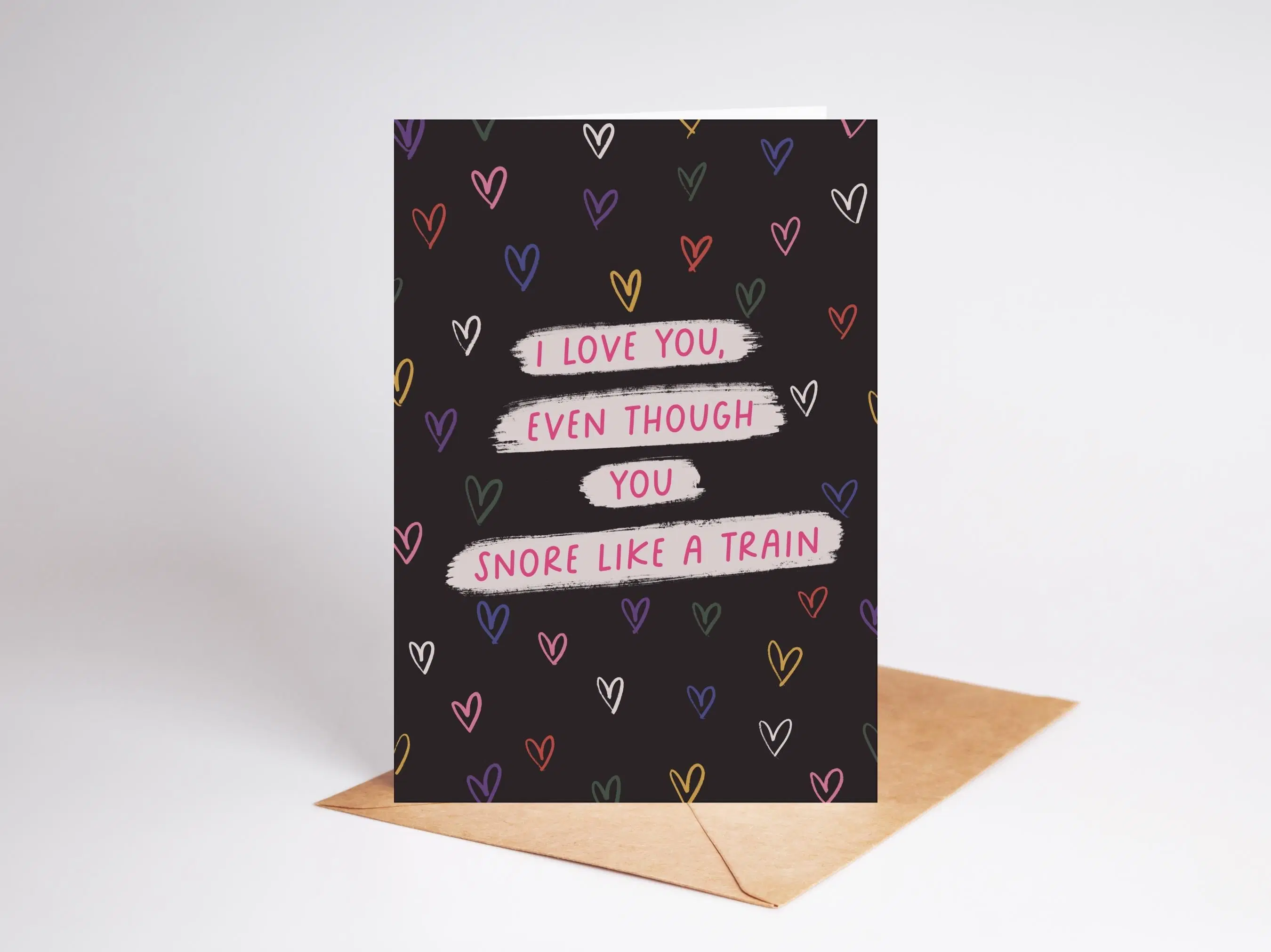 I Love You Even Though You Snore | Anniversary, Valentine's Day Card