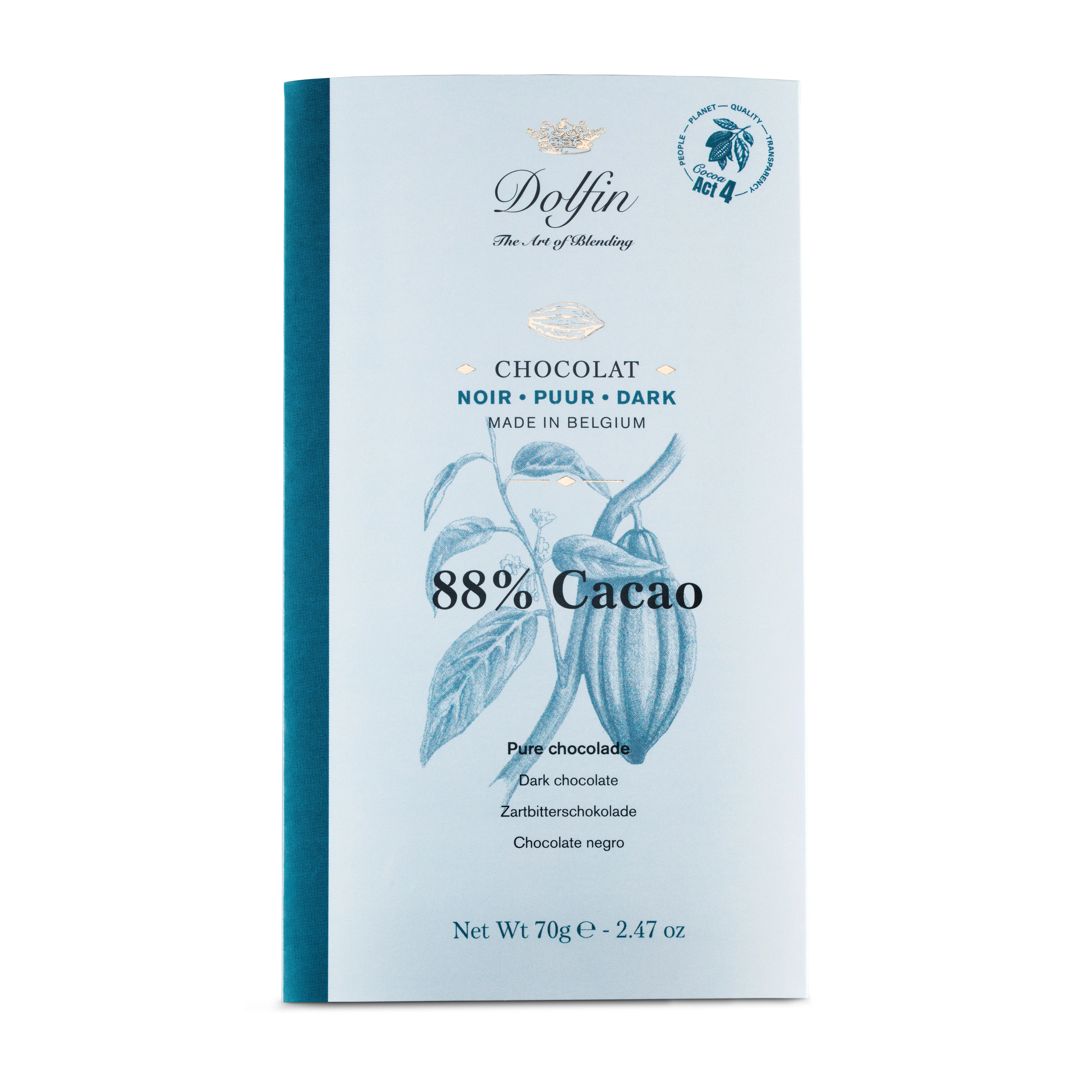 Tablette de Chocolat Noir 88% de cacao – 70 g