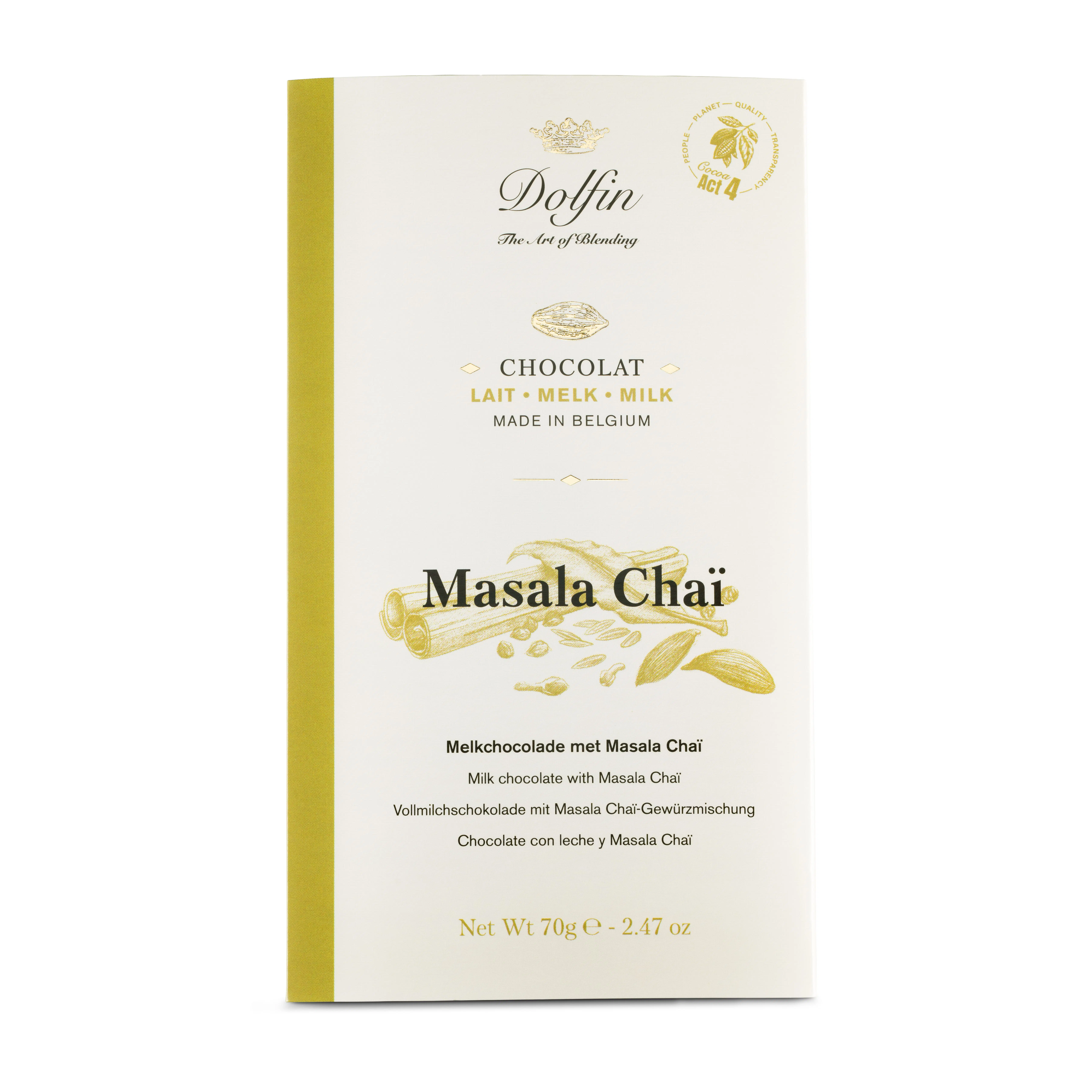 Tablette de Chocolat au Lait & Masala Chaï – 70 g