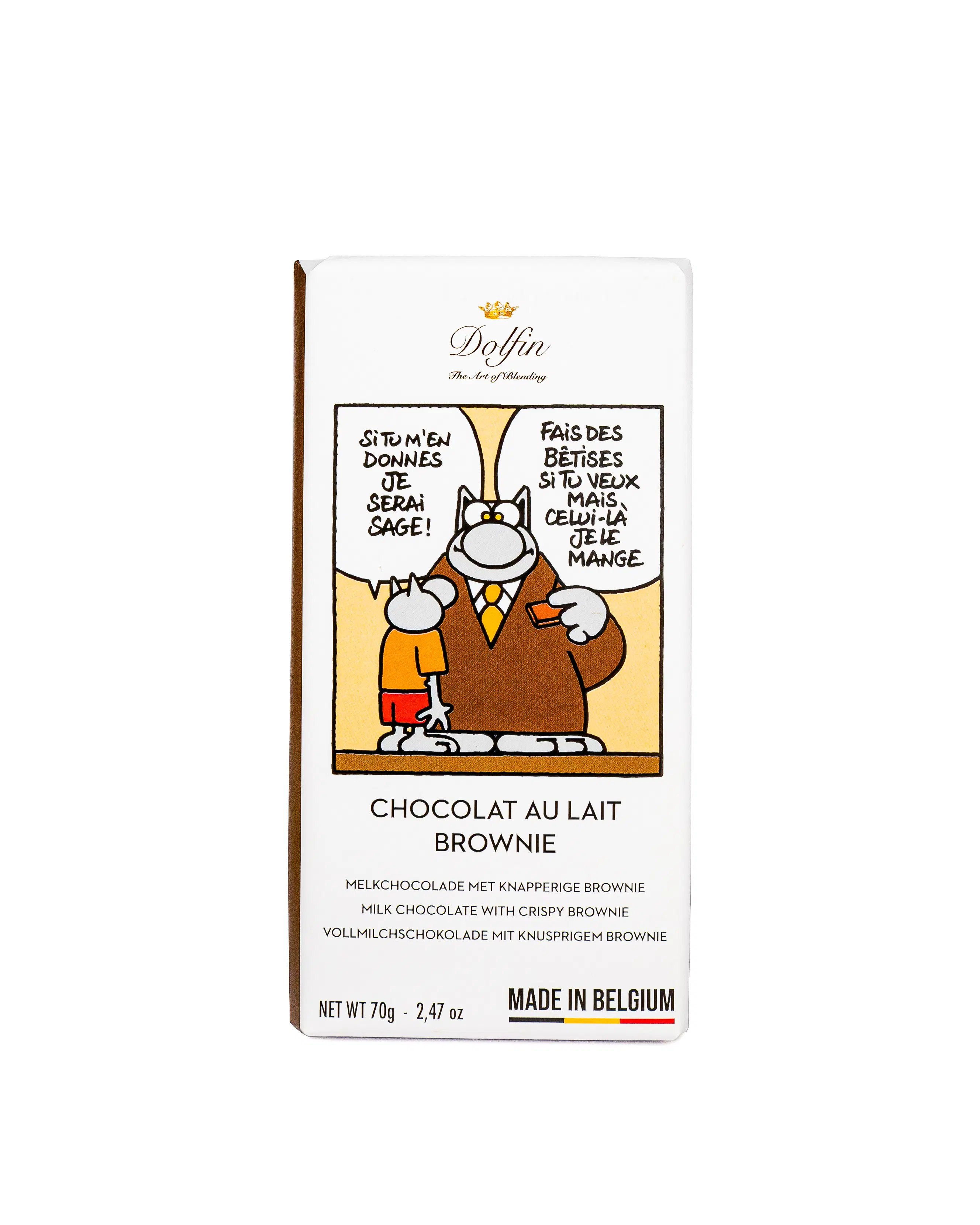 Tablette de Chocolat au Lait & brownie – 70 g – Le Chat