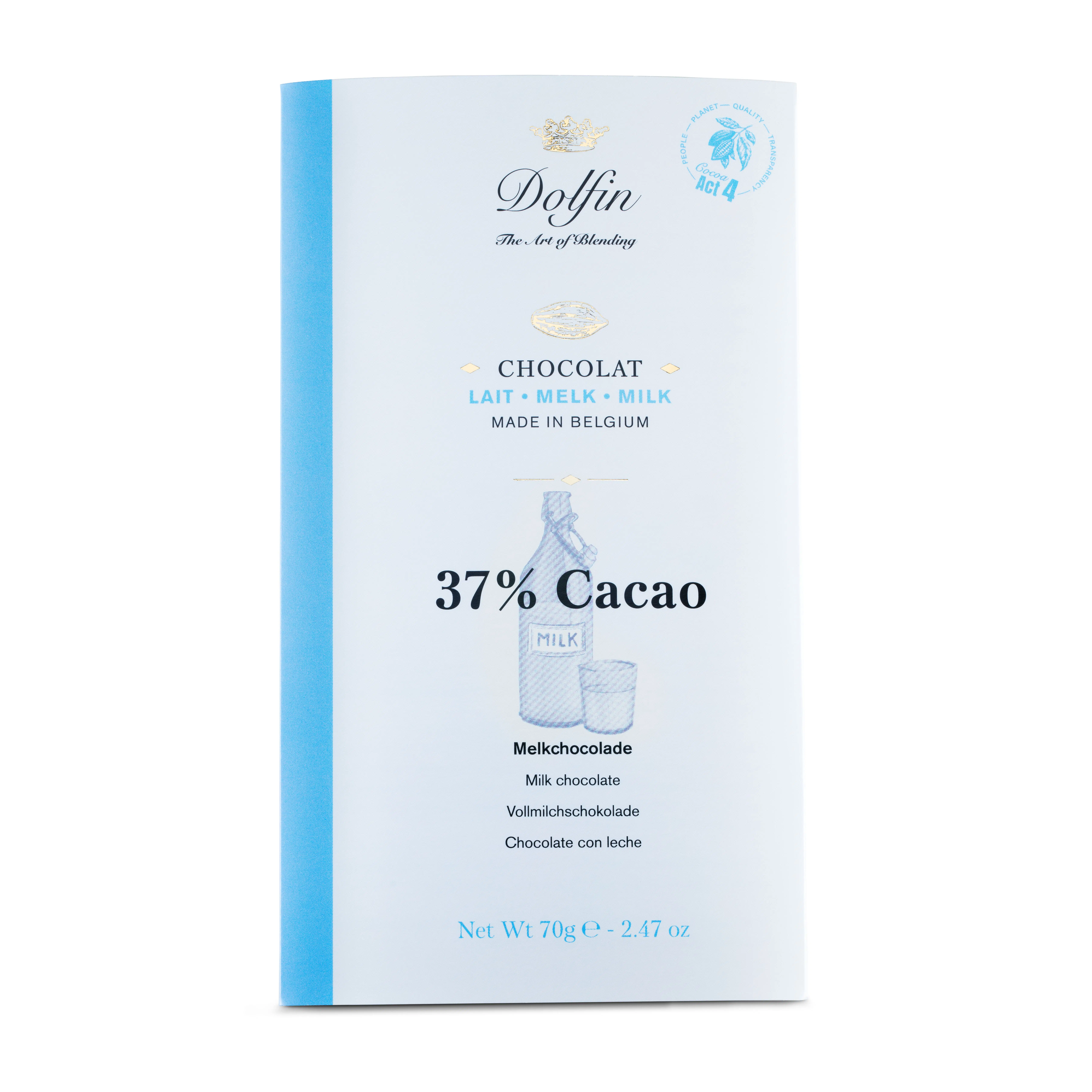 Tablette de Chocolat au Lait 37% de cacao – 70 g