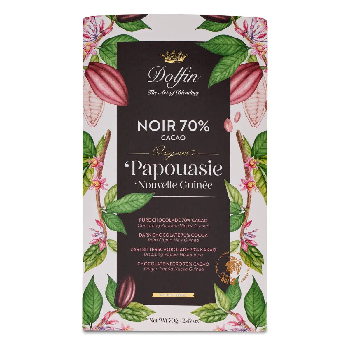 Tablette de Chocolat noir Papouasie-Nouvelle-Guinée 70% – 70 g –Origines