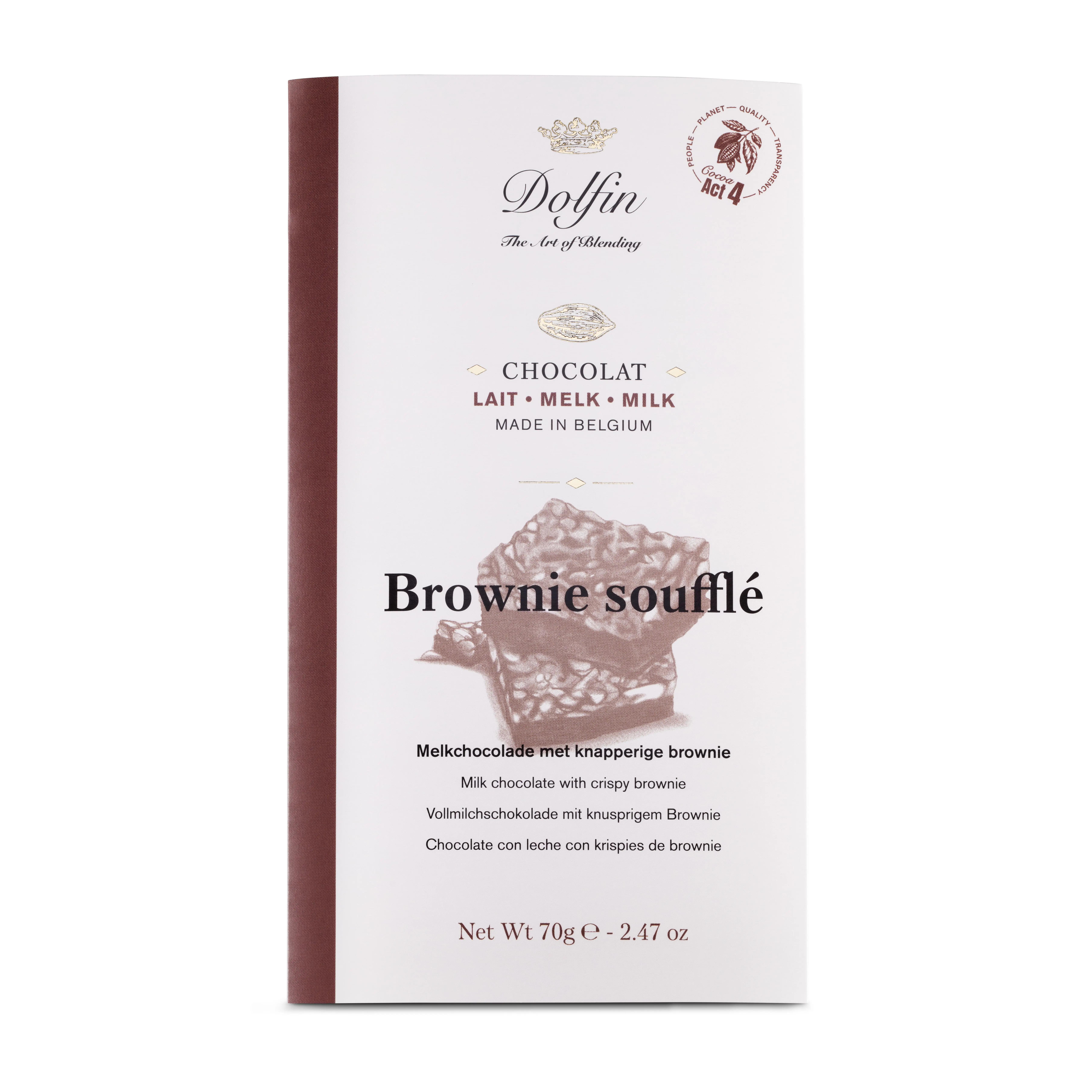 Tablette de Chocolat au Lait & brownies soufflés – 70 g