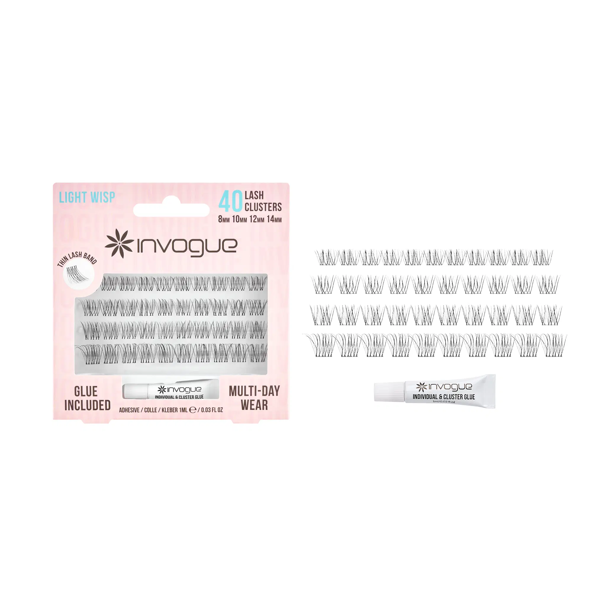 Invogue Cluster Lashes - Light Wisp (Style 1)