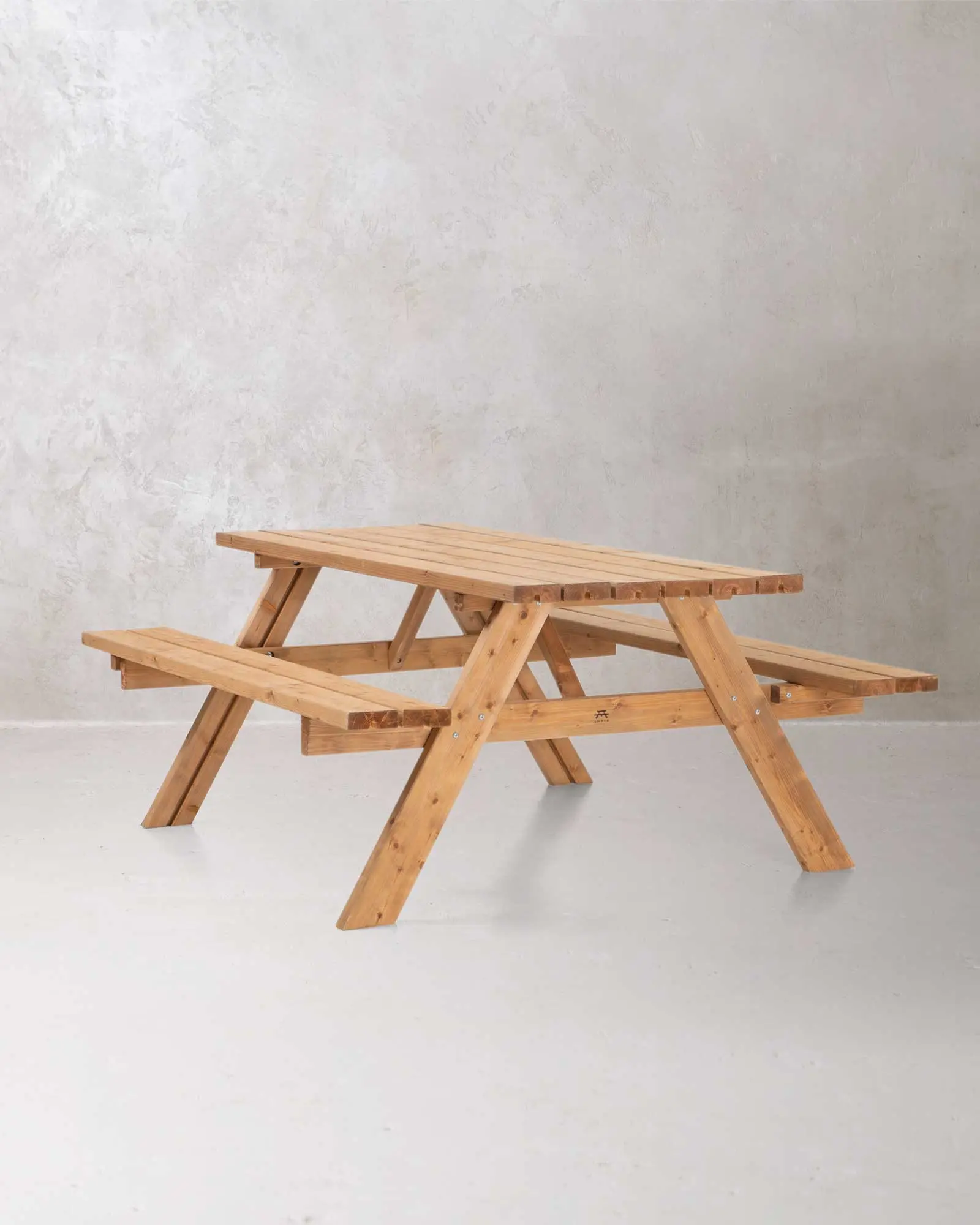 A-frame Wooden Picnic Table and Bench Set