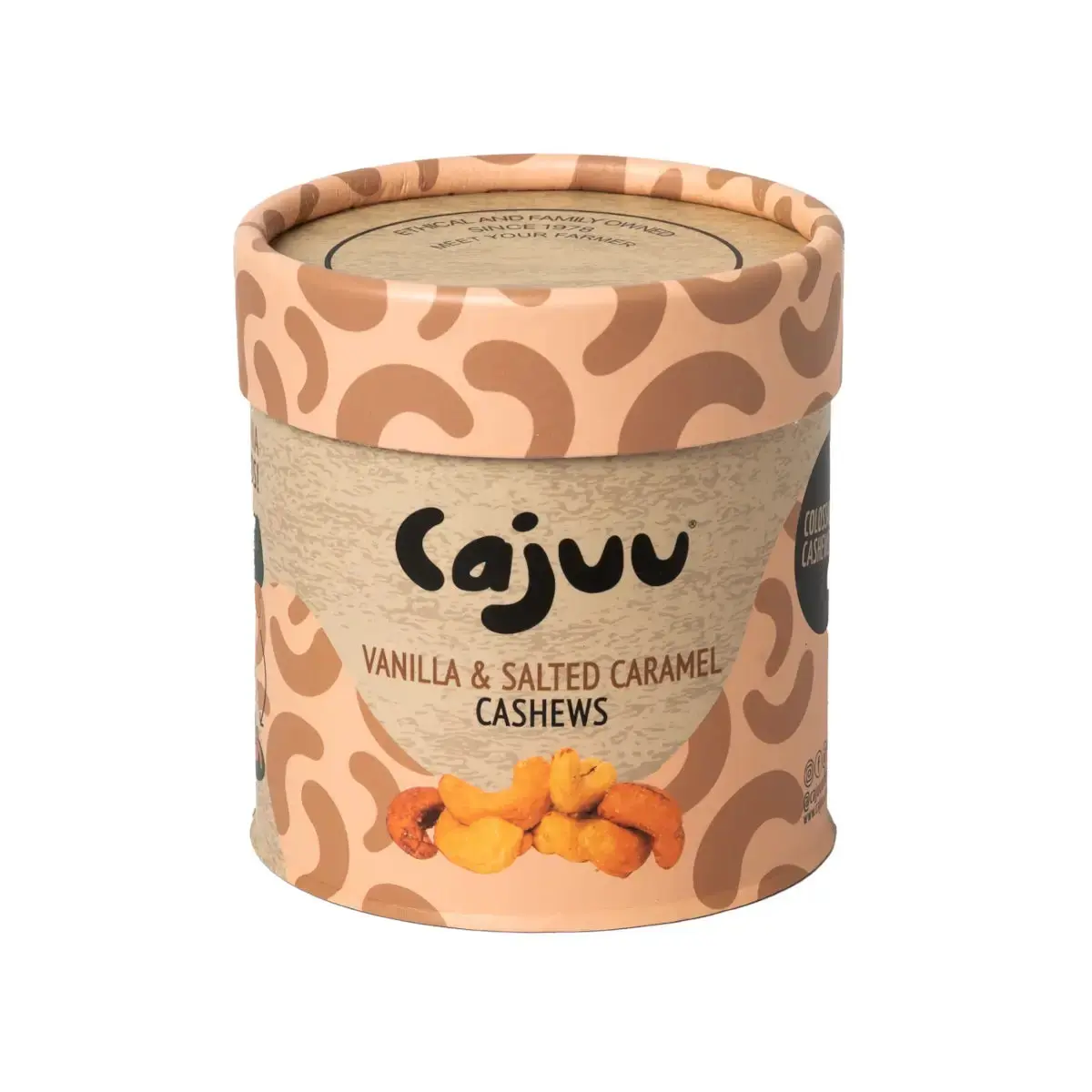 Cajuu Vanille Caramel Salé Noix de Cajou Tube 100g - Boîte de 6