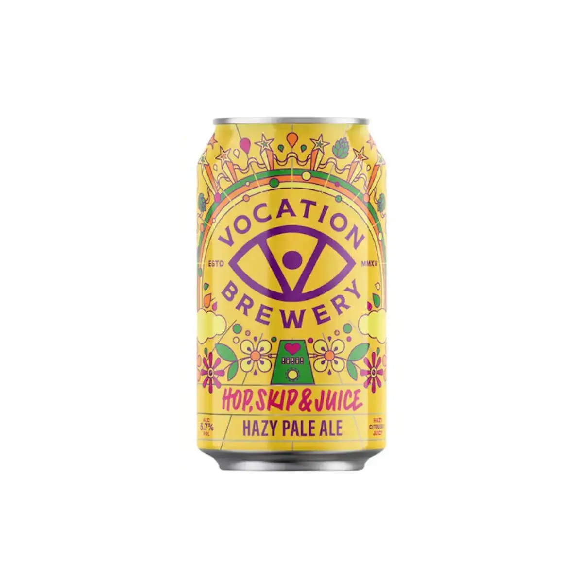 Brasserie Vocation - Bière blonde trouble Hop, Skip & Juice 5.9 % 330 ml - Lot de 4