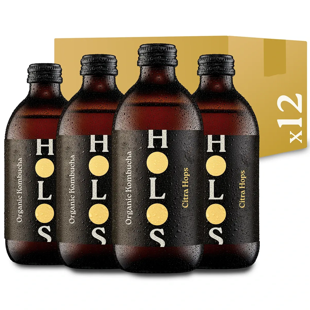 Kombucha bio Holos Citra Hops 330 ml - Carton de 12