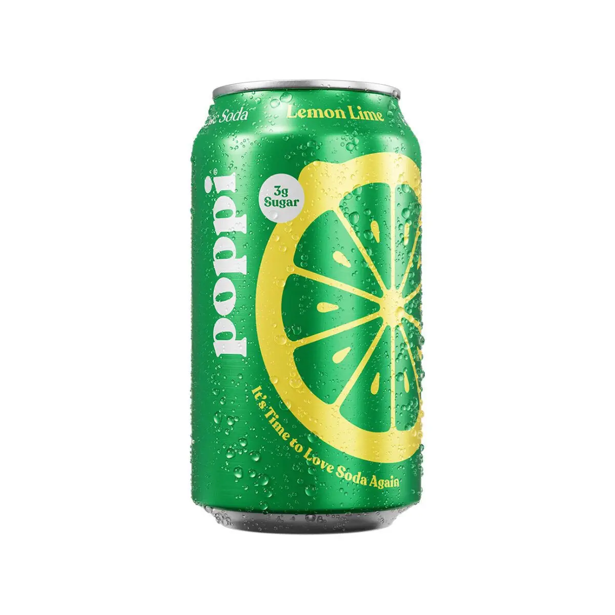Soda Poppi citron-lime en canette de 330 ml - Lot de 24