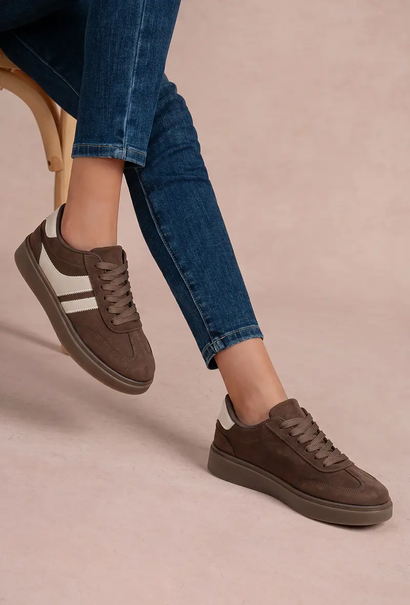 Retro Two-Tone Platform Sneakers (Ref: K1782)