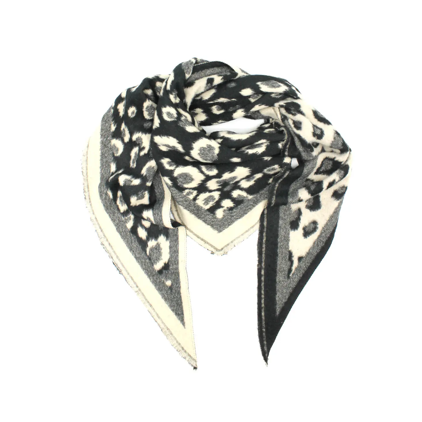 Écharpe triangulaire léopard