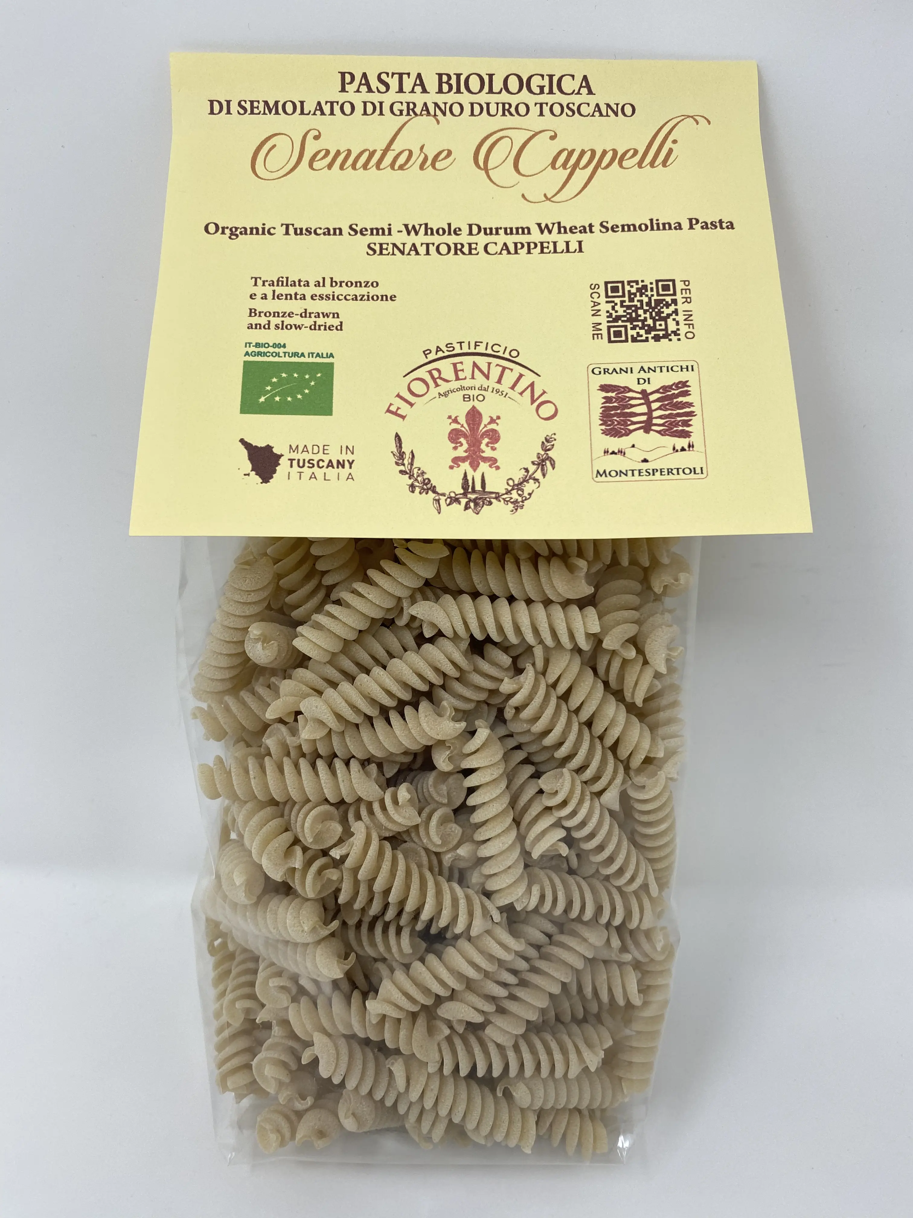 Pasta Bio artigianale 100% CAPPELLI Filiera Grani Antichi di Montespertoli: 15 pz pasta corta