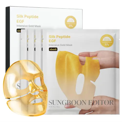 Sungboon Editor (4 unités) Masque or au peptide de soie EGF