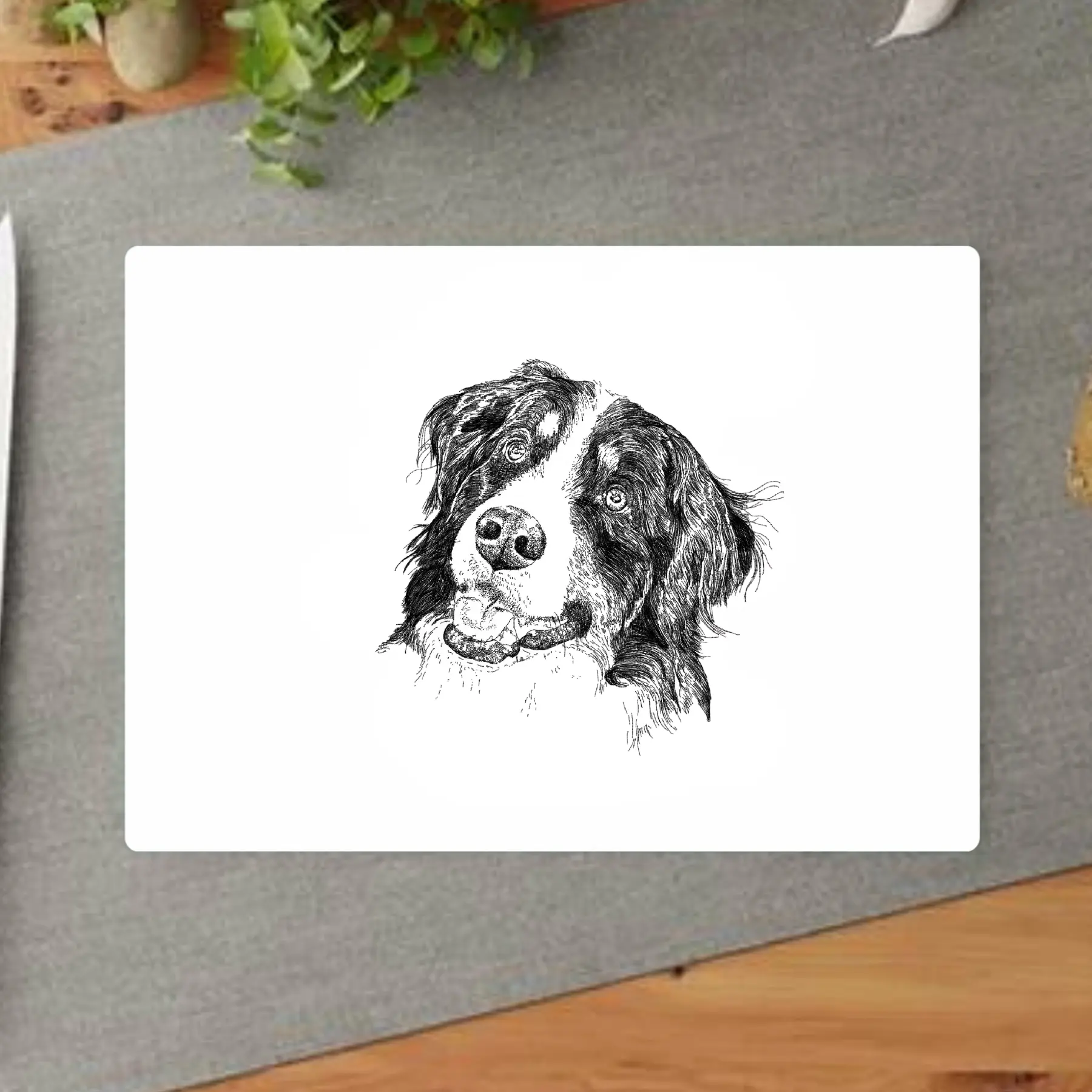 Black & White Dog Decorative Chopping Board