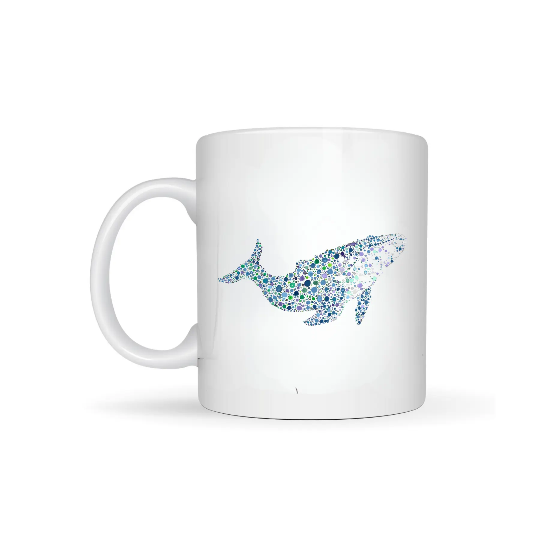 Watercolour Dot Whale Bone China Mug