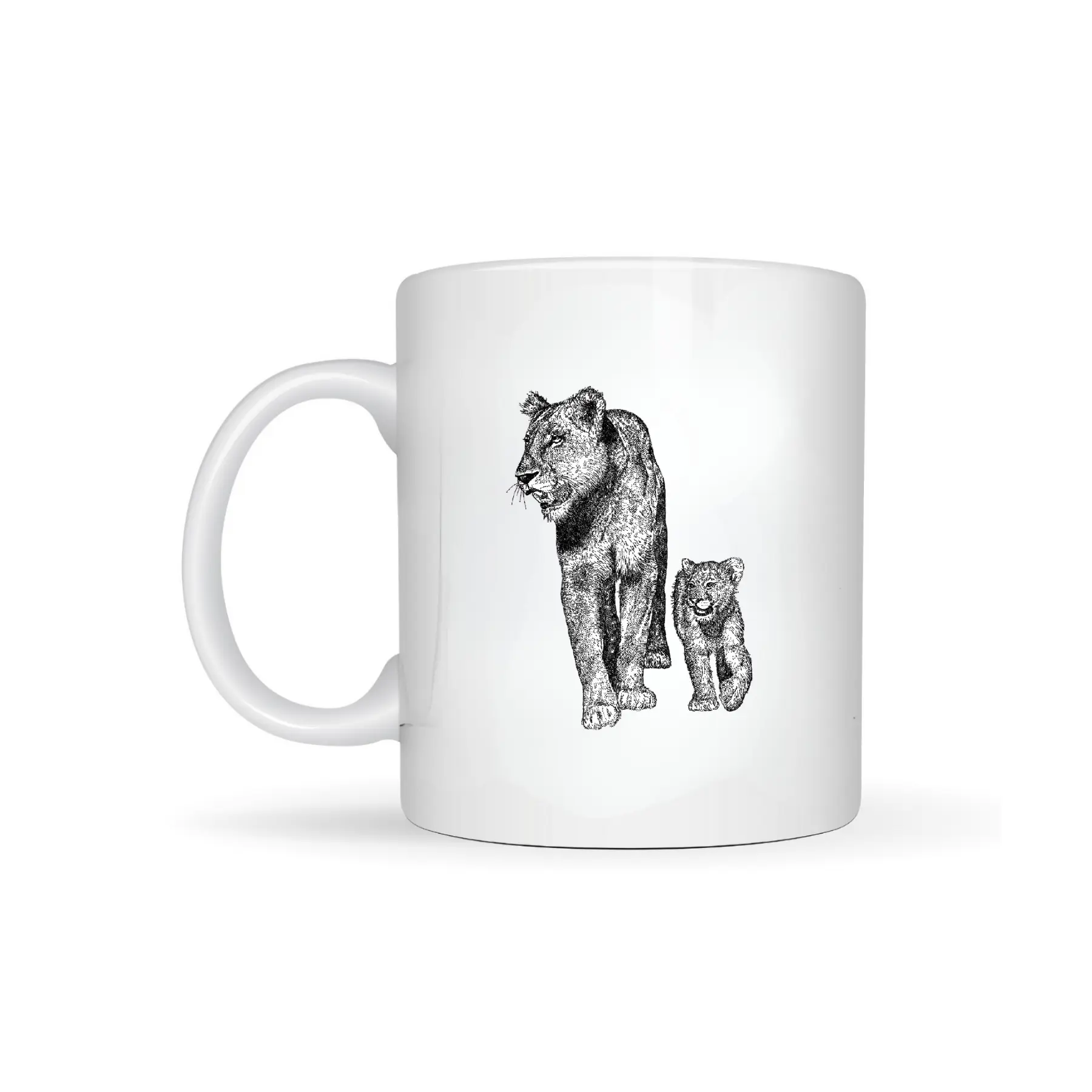 A Mothers Love, Lioness Bone China Mug