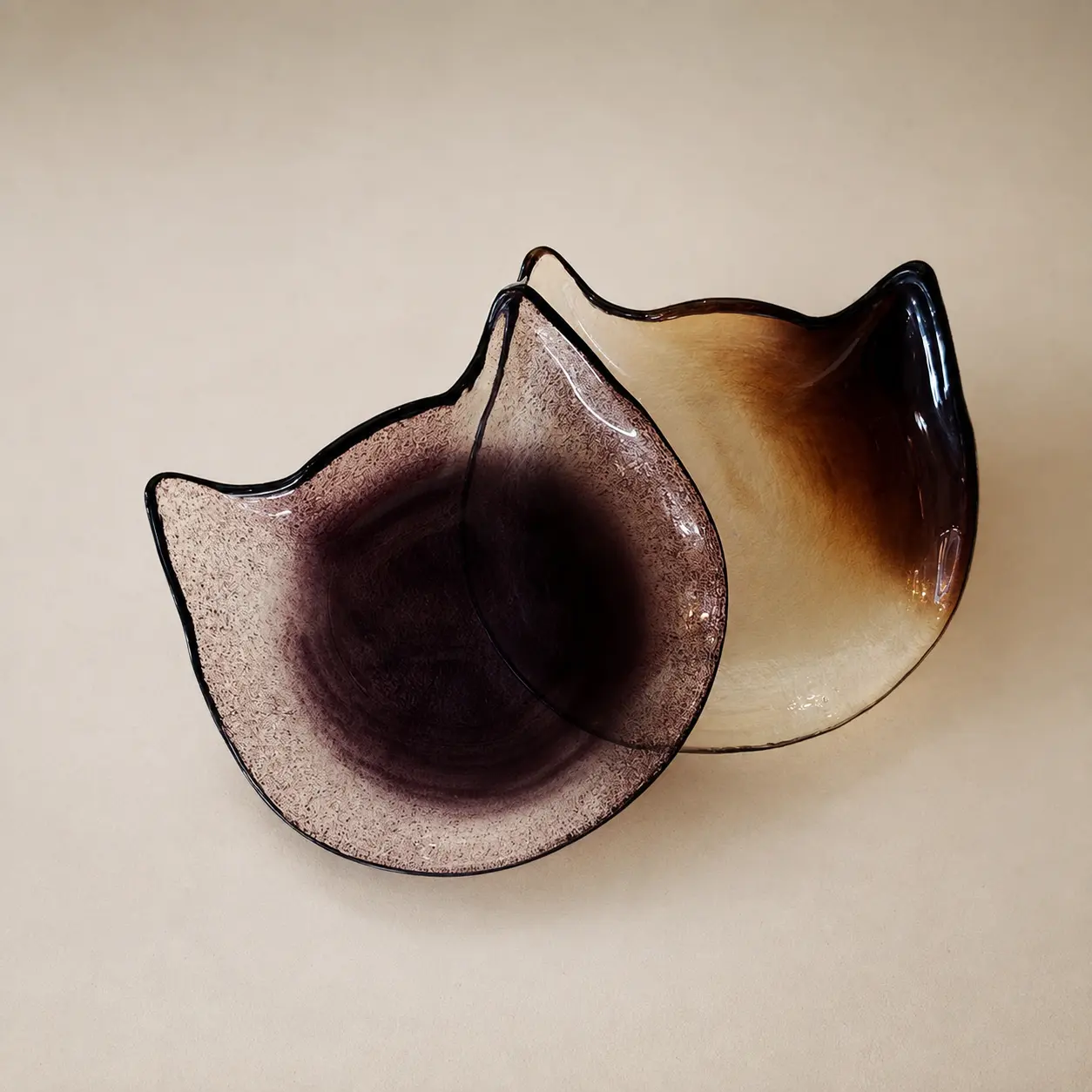Cute Cat Glass Sauce Dish, Japanese Soy Sauce Dipping Plate