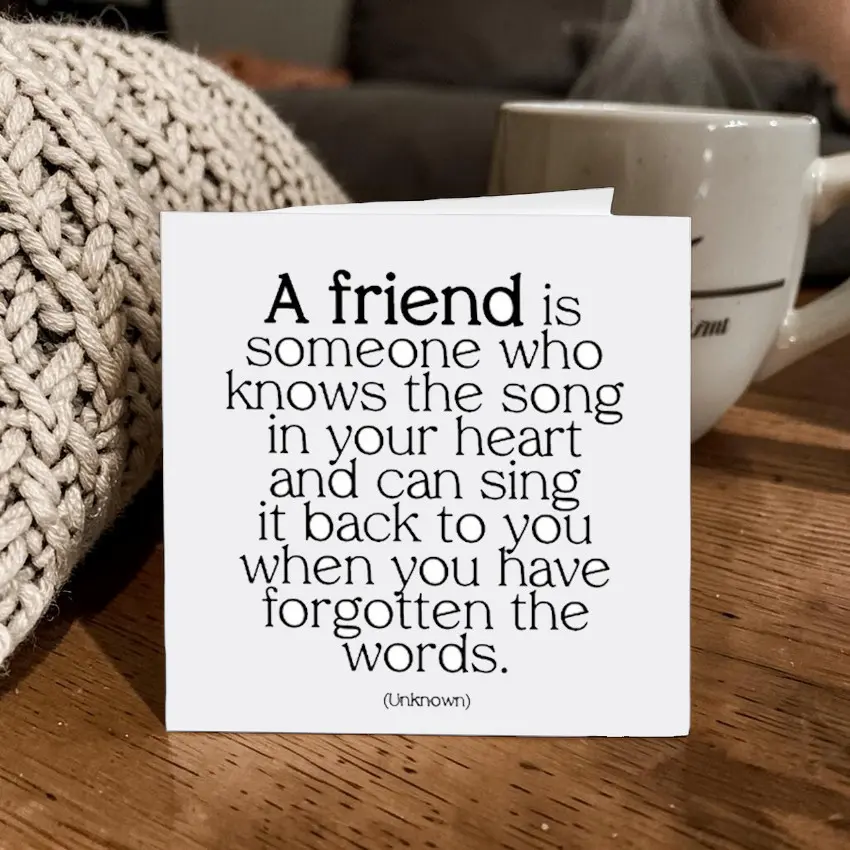 Quotable 5" Greeting Card - Song In Your Heart  391