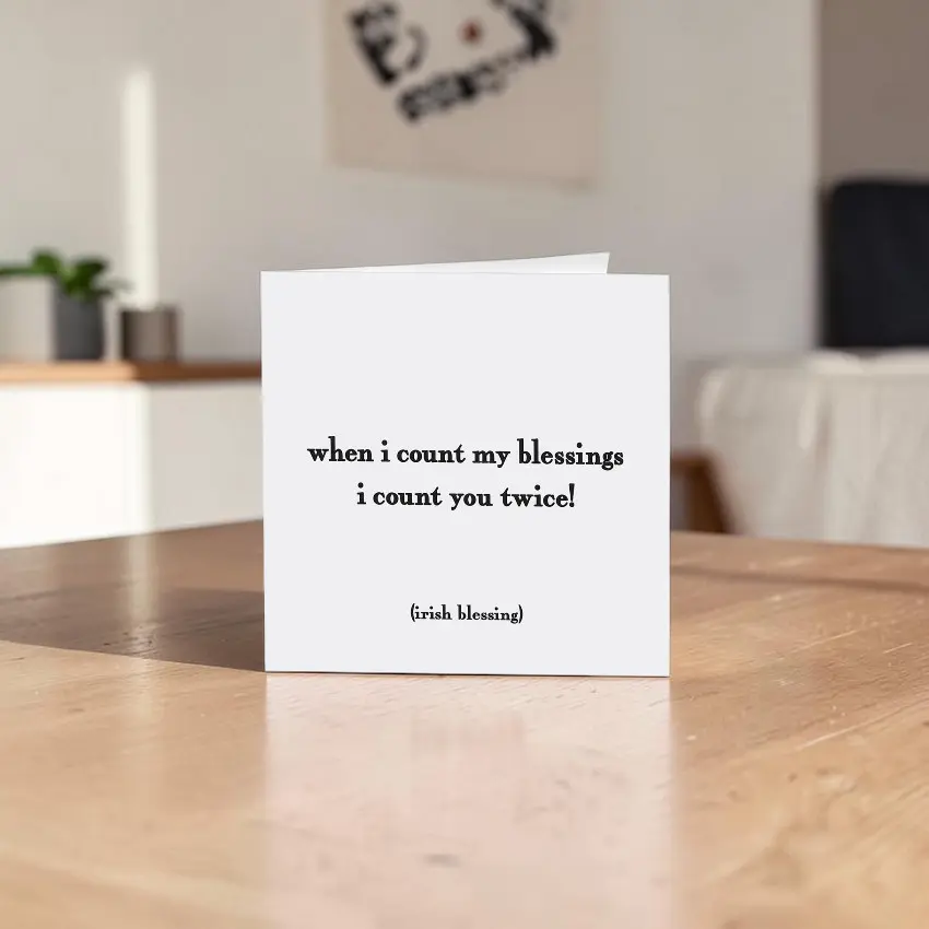 Quotable 5" Greeting Card - When I Count By Blessings 170