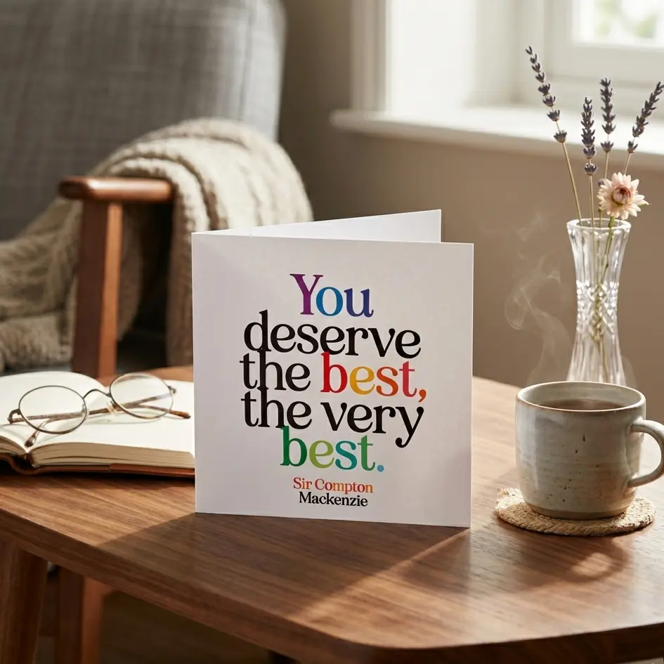 Quotable 5" Greeting Card - You Deserve The Best  D359
