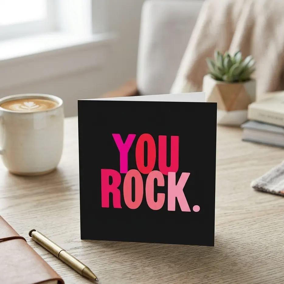 Quotable 5" Greeting Card - You Rock D209