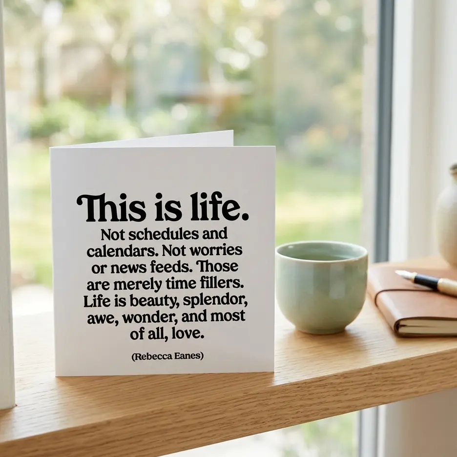 Quotable 5" Greeting Card Blank - This Is Life 358