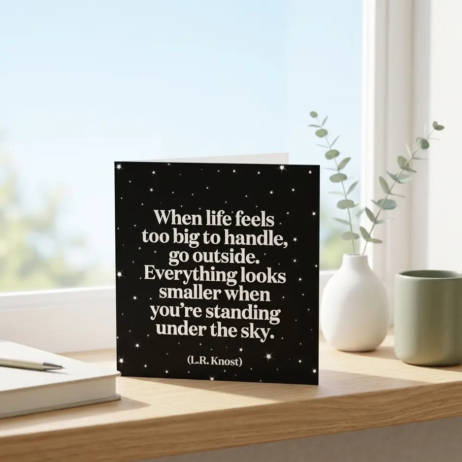 Quotable 5" Greeting Card Blank - When Life Feels Too Big  353