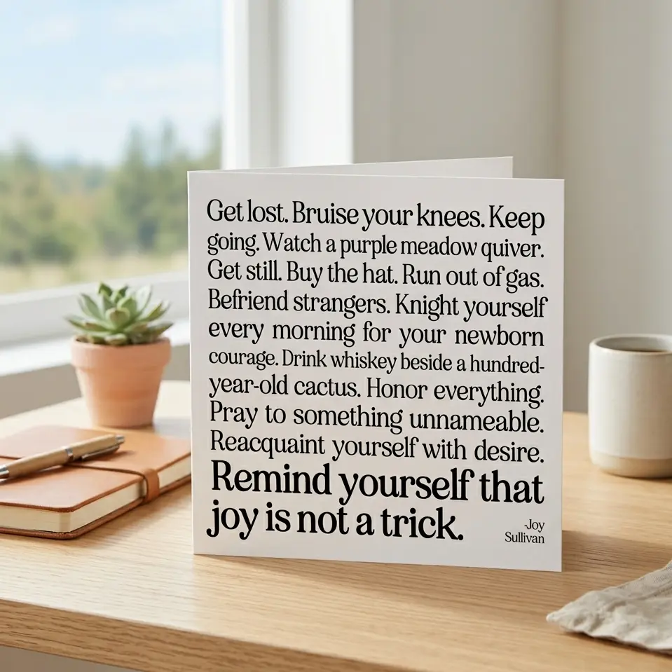 Quotable 5" Greeting Card Blank Inside - Joy Is Not A Trick   393