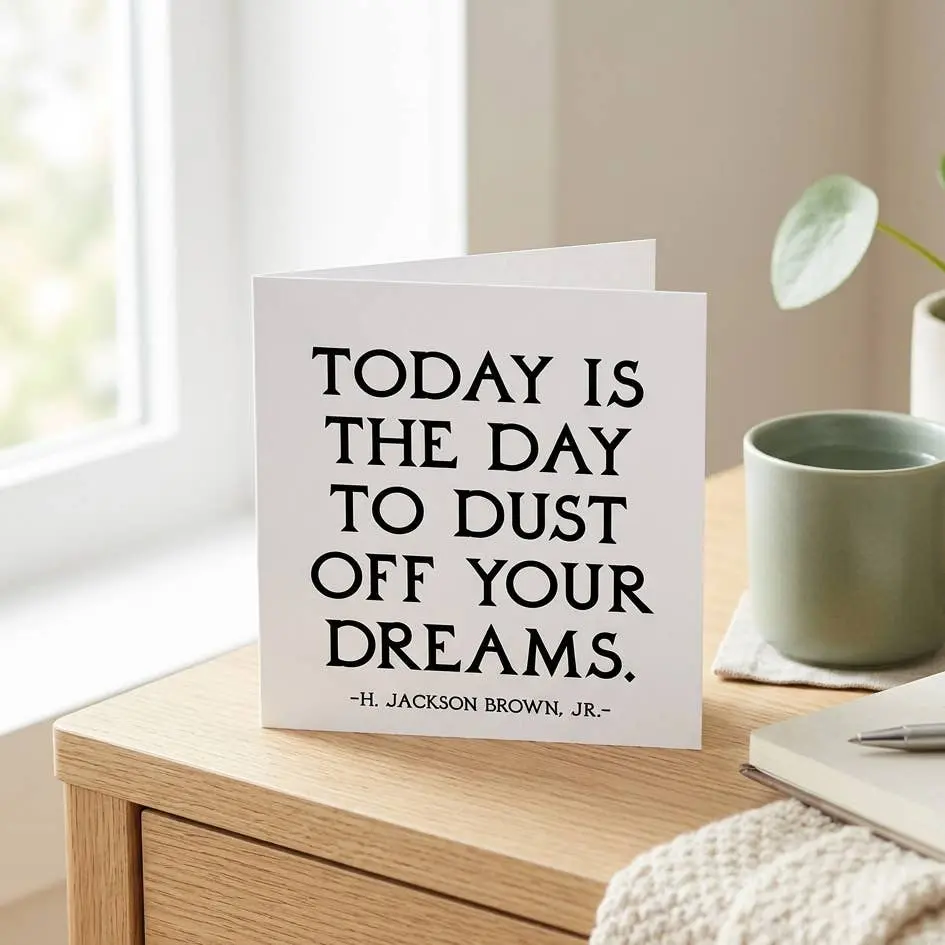 Quotable 5" Greeting Card Blank Inside - Today Is The Day  357