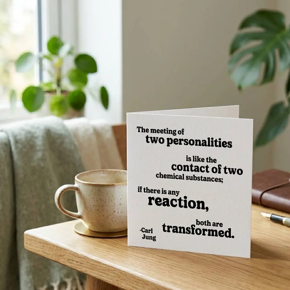 Quotable 5" Greeting Card Blank Inside - Two Personalities  396
