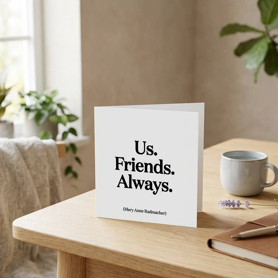 Quotable 5" Greeting Card Blank Inside - Us. Friends. Always   252