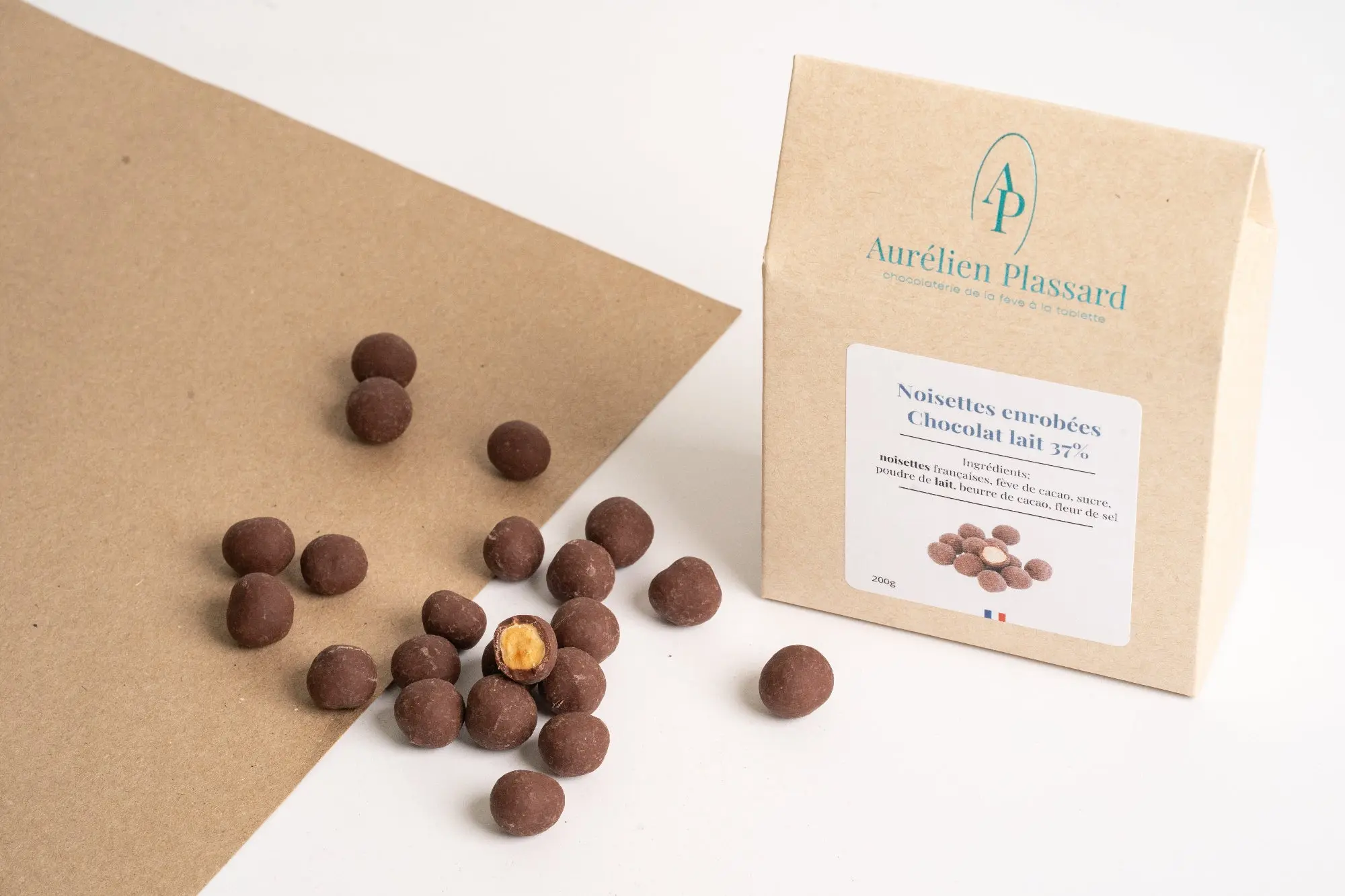 Noisettes enrobées chocolat au lait 37% de cacao