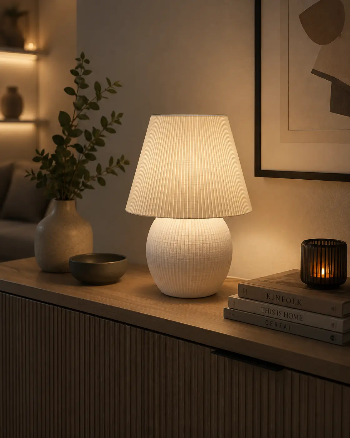 THE RADIANT ONE — Pleated shade lamp