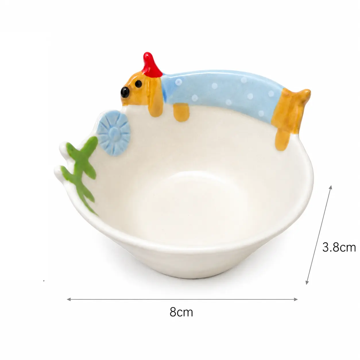 Cute Cat & Dog Ceramic Dipping Bowl | Mini Sauce Dish