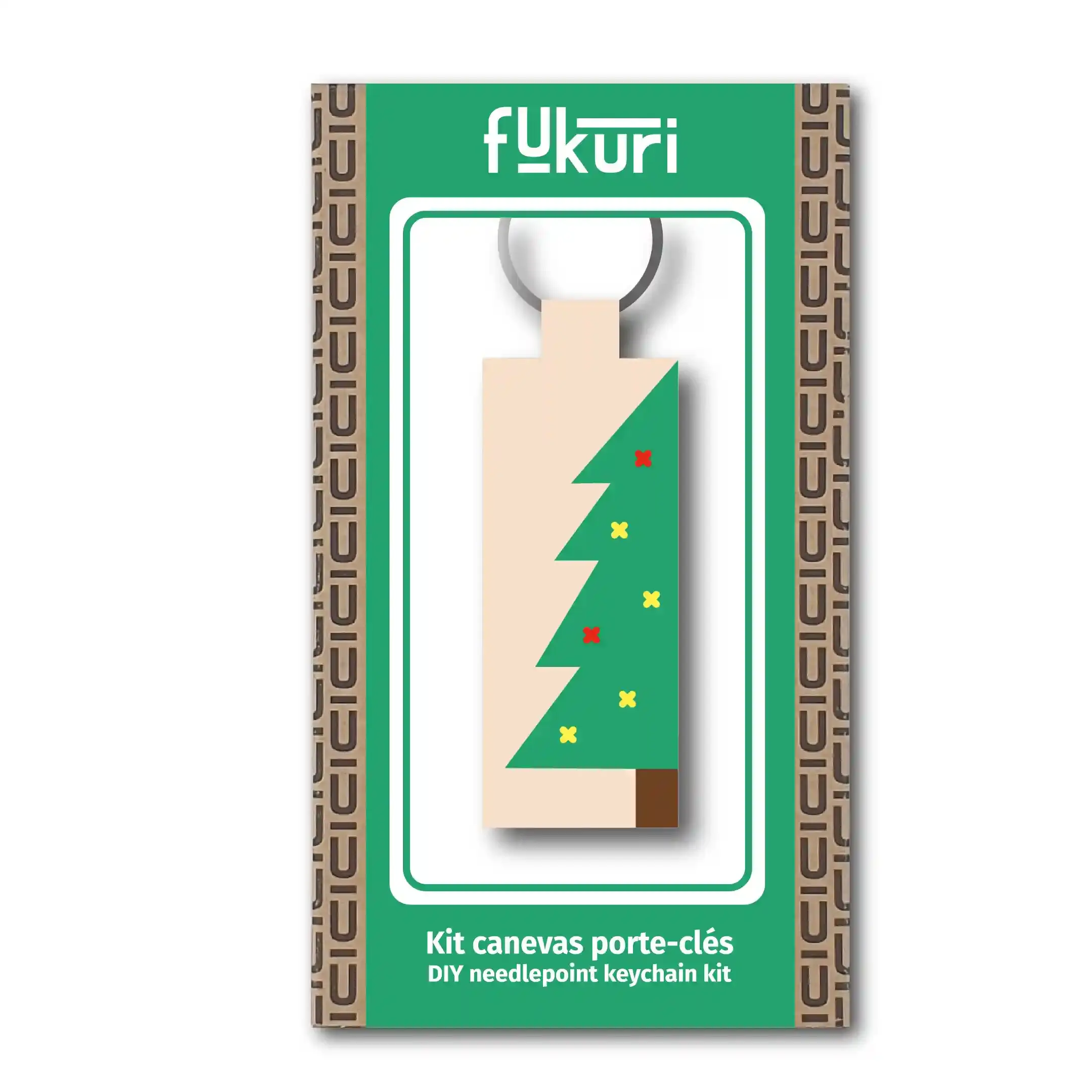 Kit DIY canevas Porte-clés -  Sapin Noël