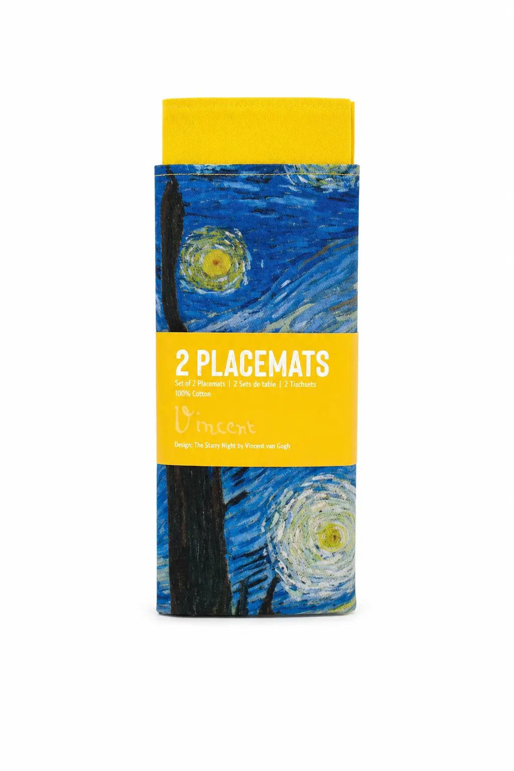 Cotton Placemats Set of 2 – The Starry Night – Van Gogh – Museum Quality