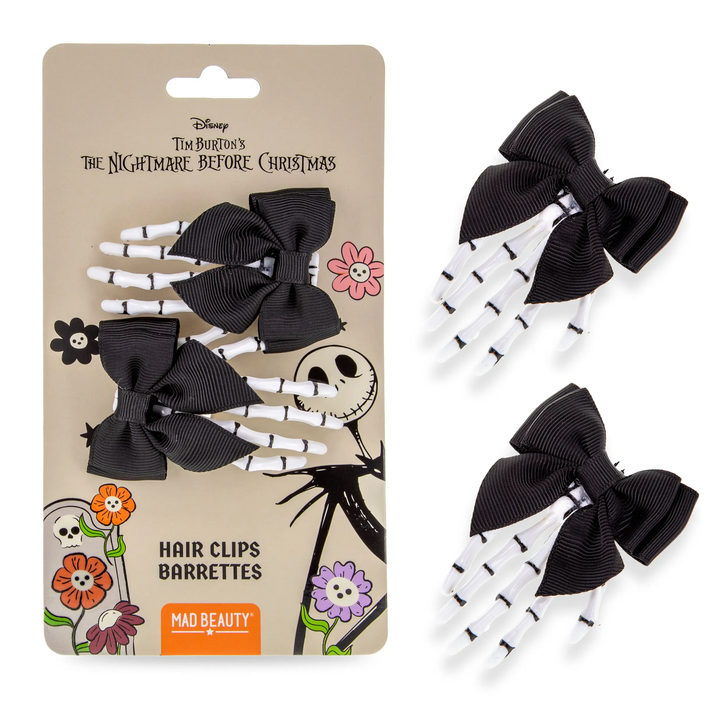 2 Pack Hair Clips Halloween Nightmare Before Christmas