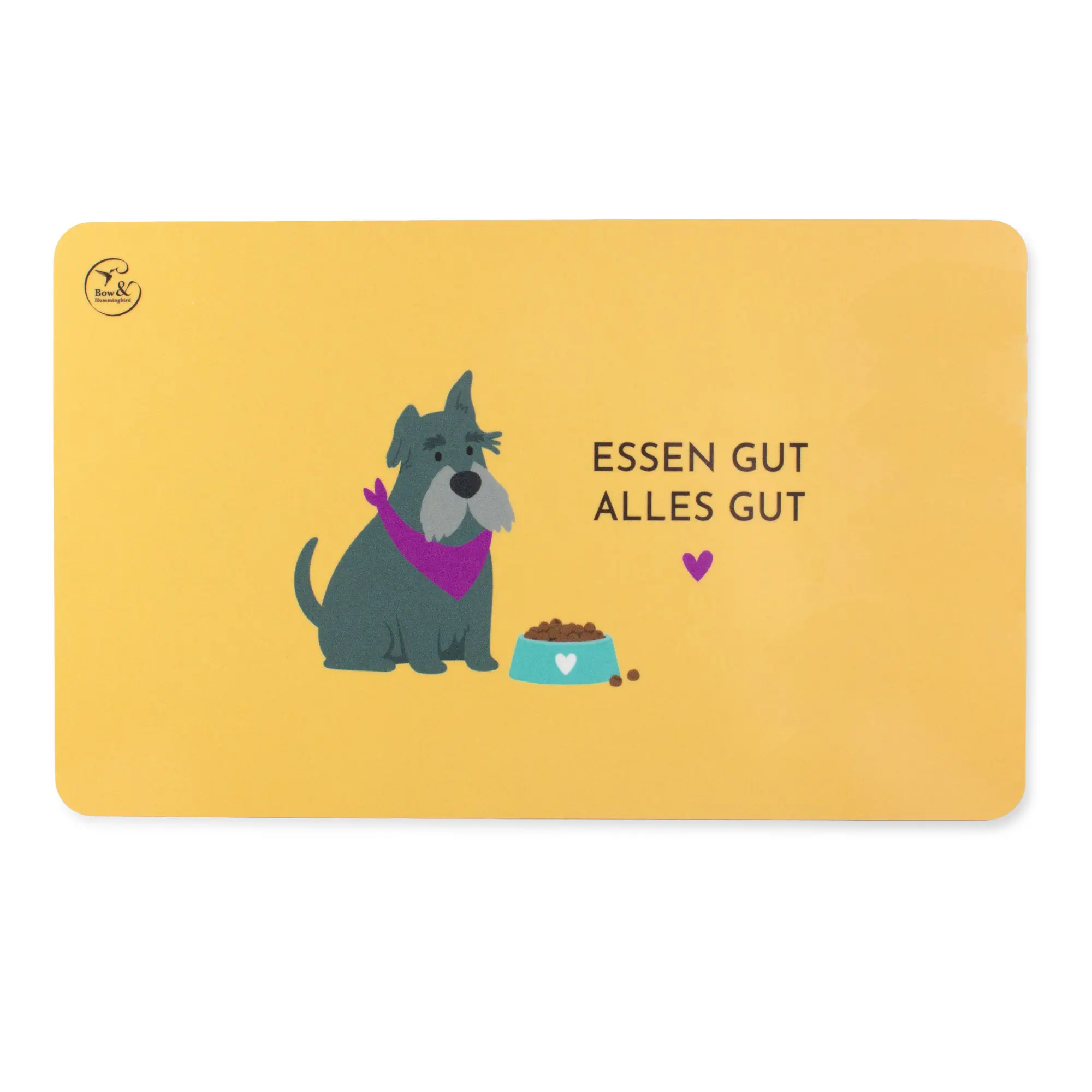 Frühstücksbrettchen Melamin Hund „Essen gut, alles gut“