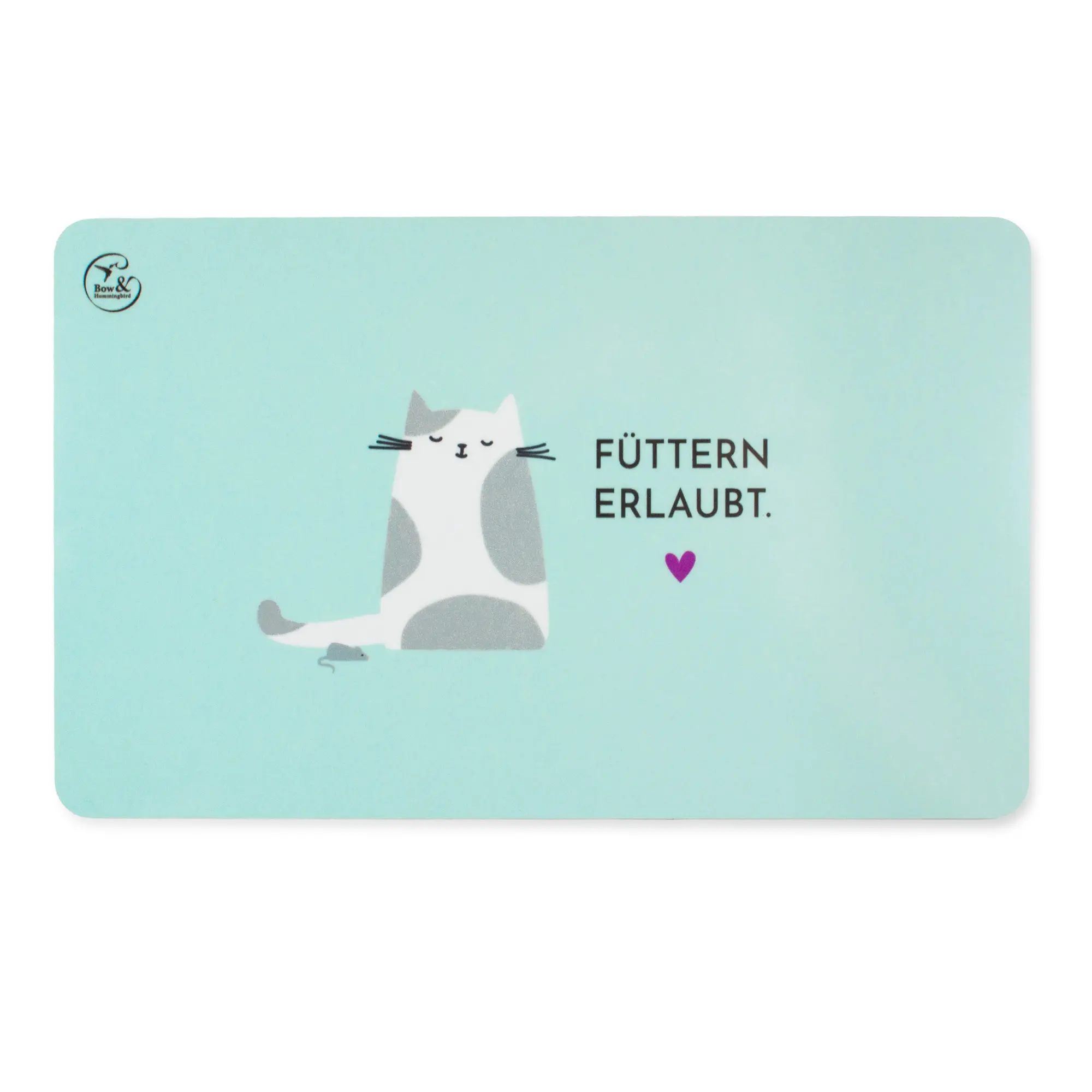 Frühstücksbrettchen Melamin Katze „Füttern erlaubt“