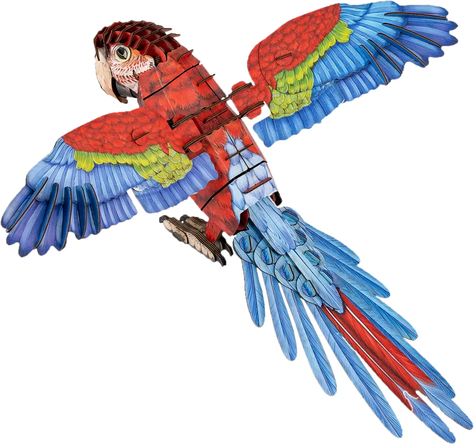 Guacamayo - MAKEBUG - Rompecabezas 3D de papel kraft