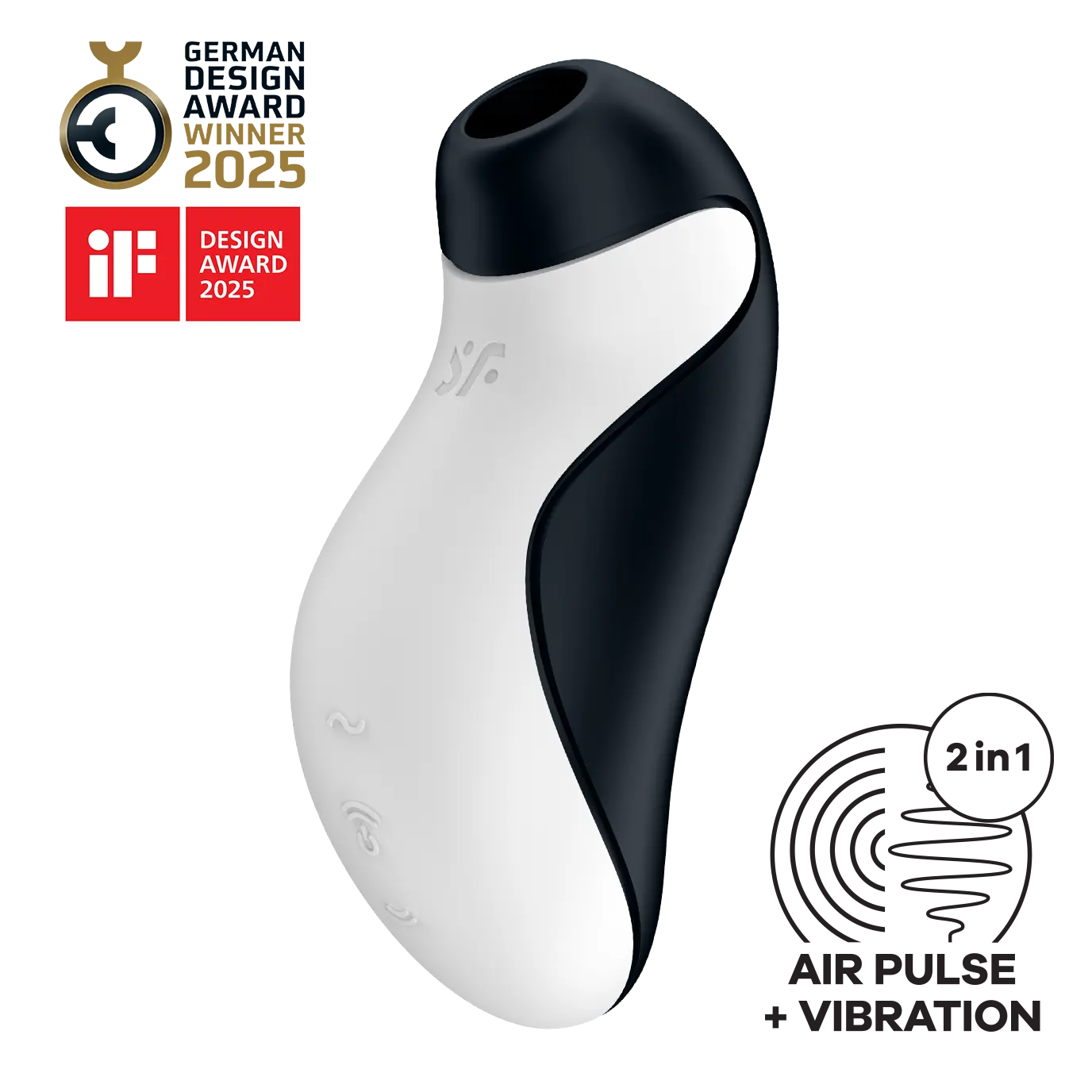 Satisfyer Orca – Stimulateur clitoridien Air Pulse et vibrations – 2 moteurs – 11 intensités – 12 programmes – Étanche IPX7